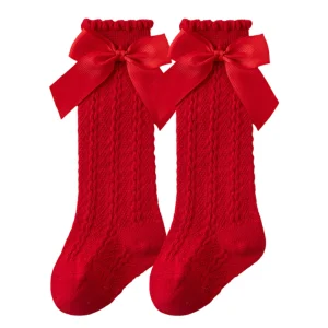 Baby Girl Knee High Socks with Bow