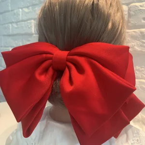 Satin Fixed Hair Clip Large Bow